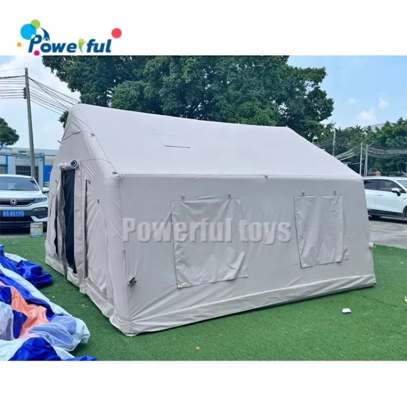 Portable Ultraviolet-Proof 4 Season Inflatable PVC Double Layer Tent 4-8 Persons Easy Setup Waterproof Windproof Self-Supporting