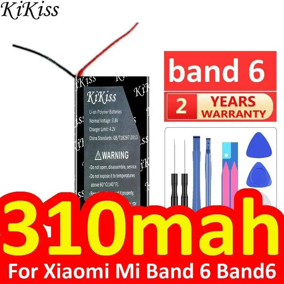 

For Xiaomi MI Band 6 Band6 Watch Battery Long-Lasting Performance 310Mah