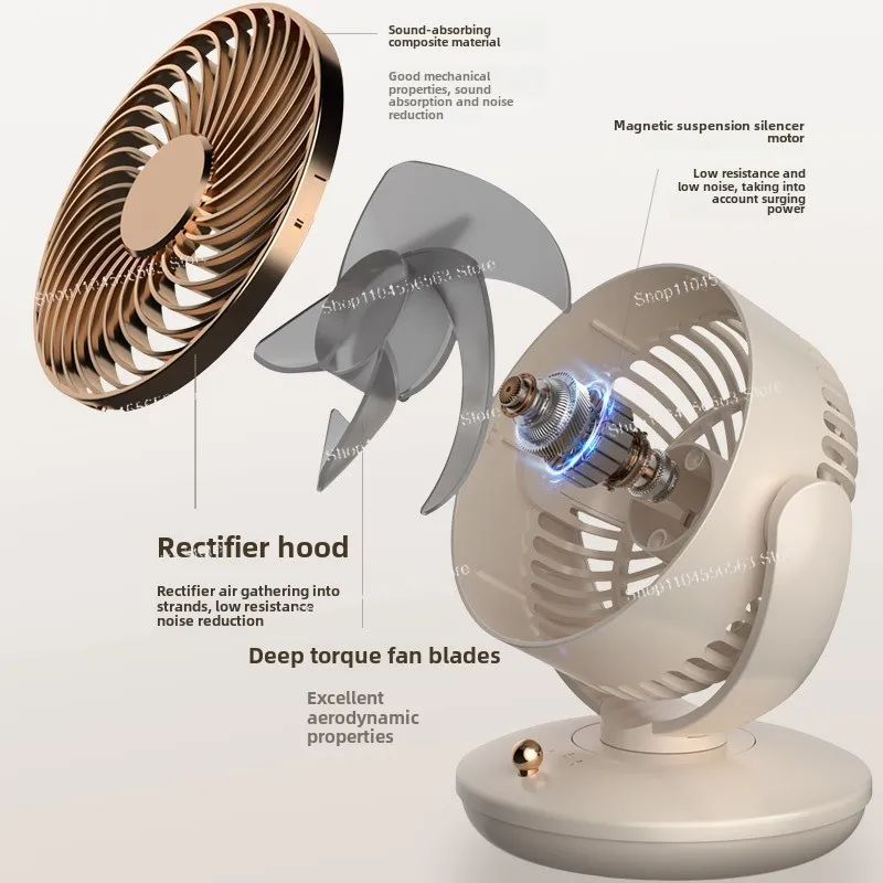 Новый продукт, мини-вентилятор с качающейся головкой, модель зарядки, длительный срок службы батареи, портативный, небольшой вентилятор, настольная зарядка через USB