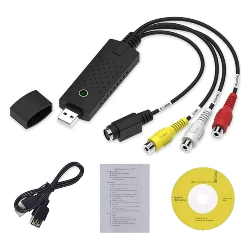 USB Video Card Adapter Video Converter พร้อมสาย USB ความเข้ากันได้กว้าง Drop Shipping