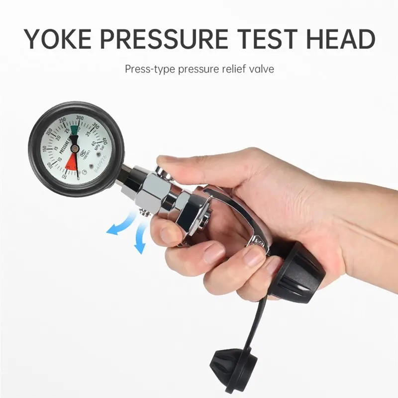For Night Diving Compatible Brass Pressure Gauge With YOKE Connector For Scuba Accessory Gauge Accurate Pressure Measurement