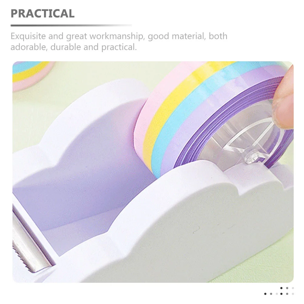 

2 set Rainbow Cutter Desktop Dispenser Smooth Edge Portable For Office Washi Tape Holder Tape Accessory