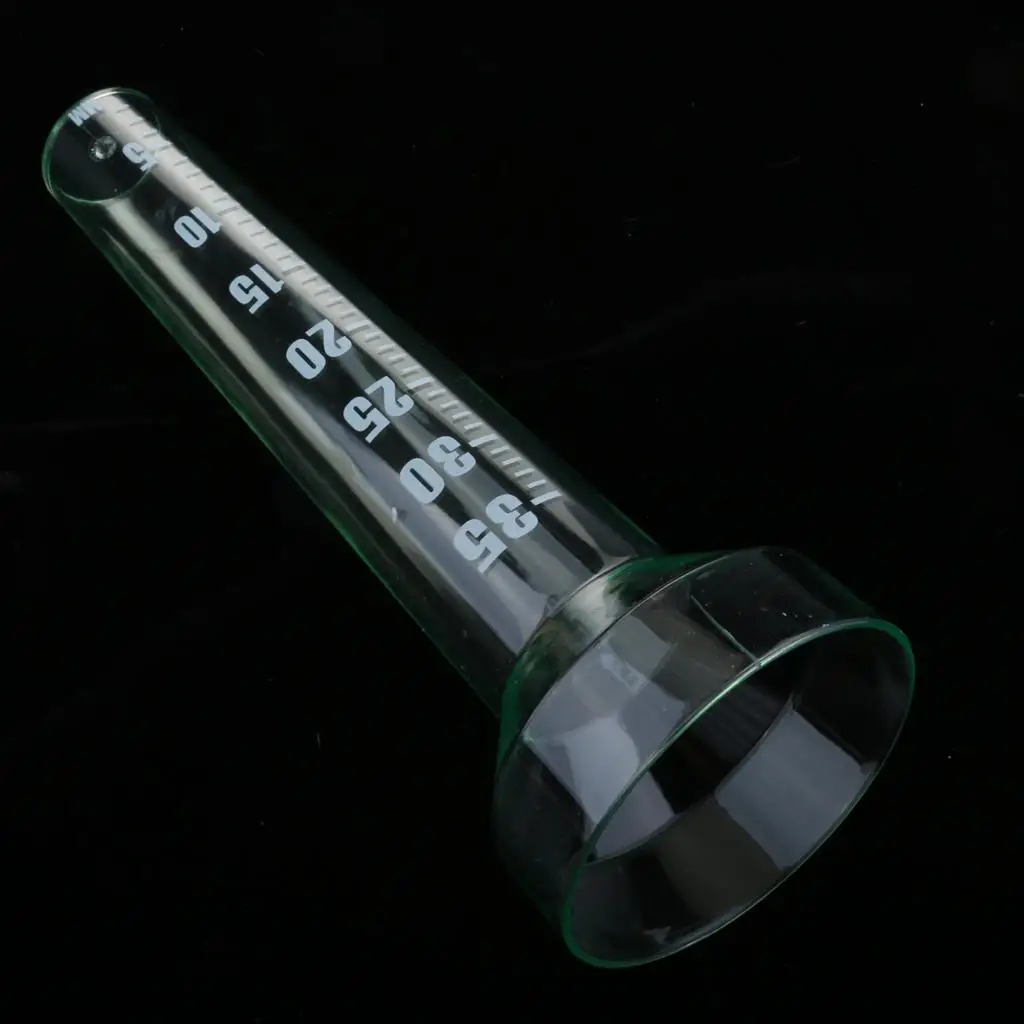 Outdoor Garden Rain Gauge Plastic Single Clear Rainfall Meter 36cm Rod Easy Read Digits for Lawn Farm Yard Watering