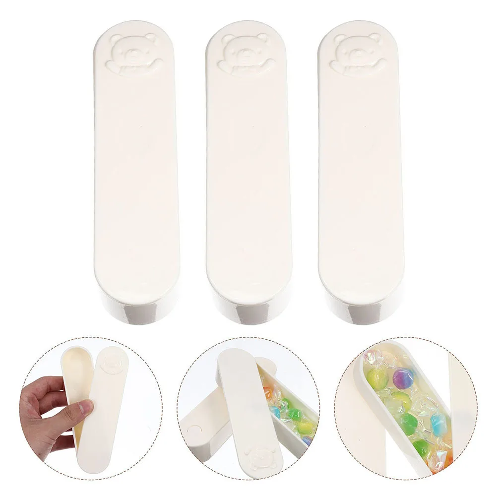 3Pcs Cotton Swab Holder Bear Shape Compact Storage Box for Vanity Countertop Organizer Cotton Swab Dispenser Container