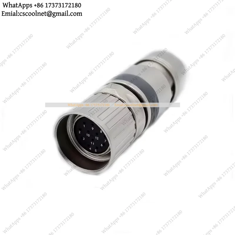 k06 k3 M23 Signal Connector 9/12/17/19 Pin Male Female Plug Socket IP67 Waterproof Metal Shell Crimp Termination for Industrial
