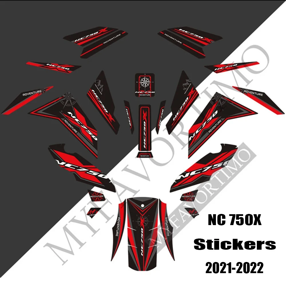 

For Honda NC750X Motorcycle Sticker Fuel Tank Pad Tank Sticker NC750X Full Set Of Body Decals Scratch Resistant NC 750X 21-22