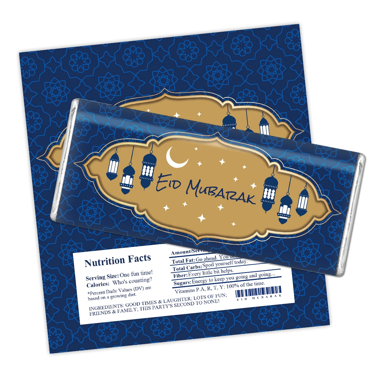 10 Stück Ramadan-Schokoladenverpackungen, Aufkleber, islamisches Eid-Kunst-Design, dekorative Etiketten für Süßigkeiten, Geschenke, Verpackung, Party-Dekoration, Gastgeschenke