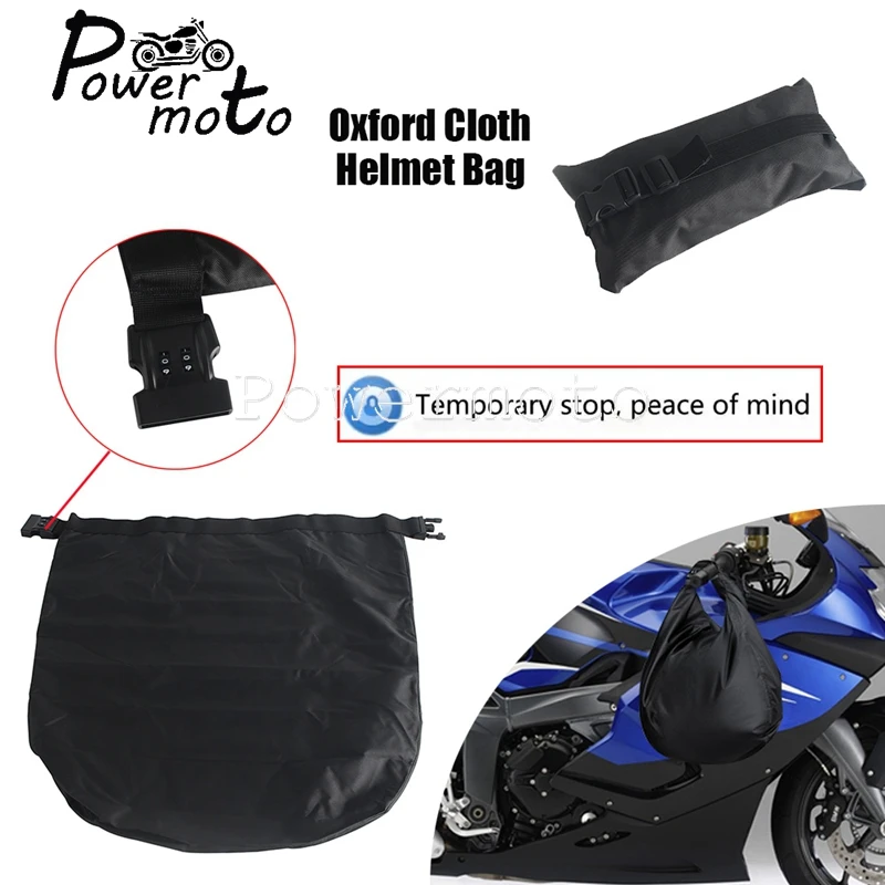 

Motorcycle Combination Lock Storage Oxford Cloth Helmet Bag Waterproof Large Travel Luggage Bags Universal For Outdoor Cycling