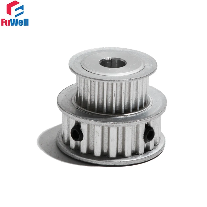 8mm ​Inner Bore 3M25 with XL20T Double Head Timing Pulley Toothed Belt Pulley 3M25 with XL20T Teeth Transmisson Pulley 1pc