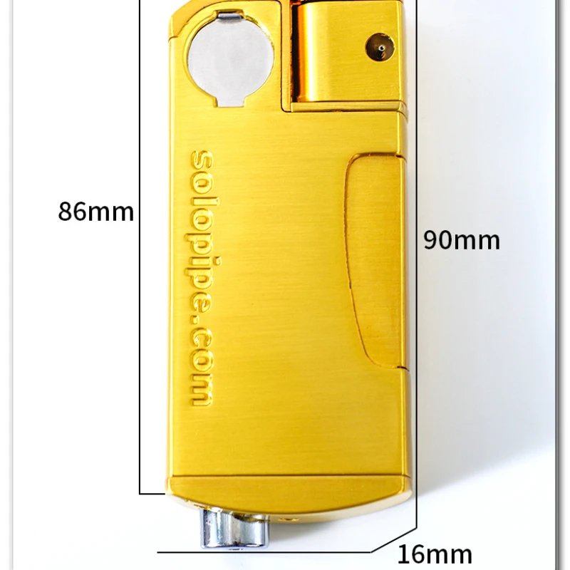 Metal Creative Inclined Fire Inflatable Lighter Creative Side Pressure Ignition Open Flame Lighter Men\'s Cigarette Accessories