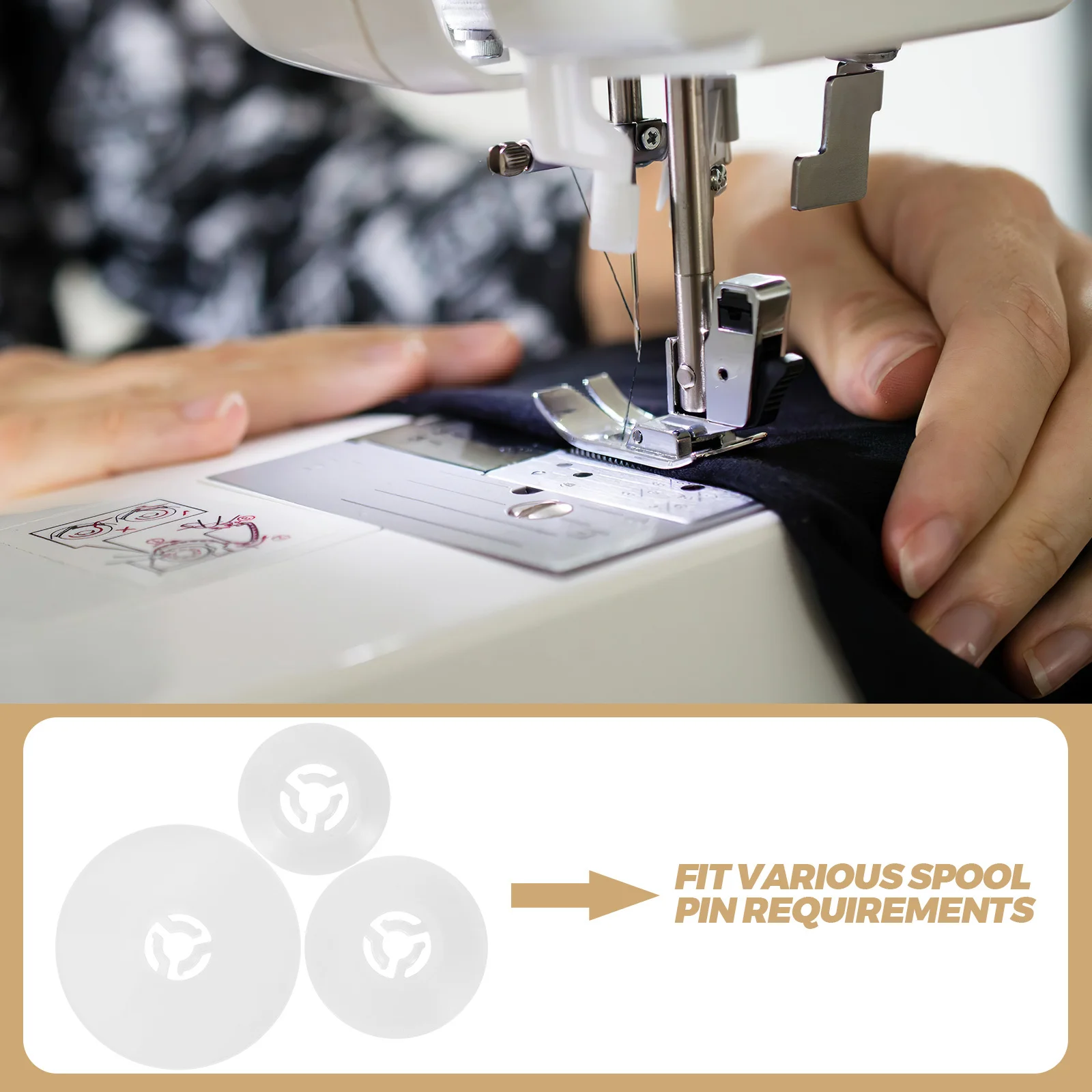 6Pcs Sewing Spool Pin Caps Set Small Medium Large Replacement Plastic Covers Sewing Thread Holder Accessories for Home