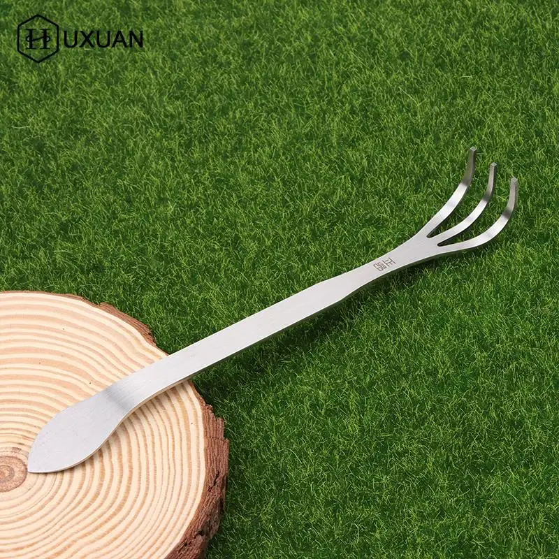 1Pc Stainless Steel Root Rake Multifunctional Bonsai Potted Plants Loosen Soil Tool Handheld Rustproof Rake Home Gardening Tools