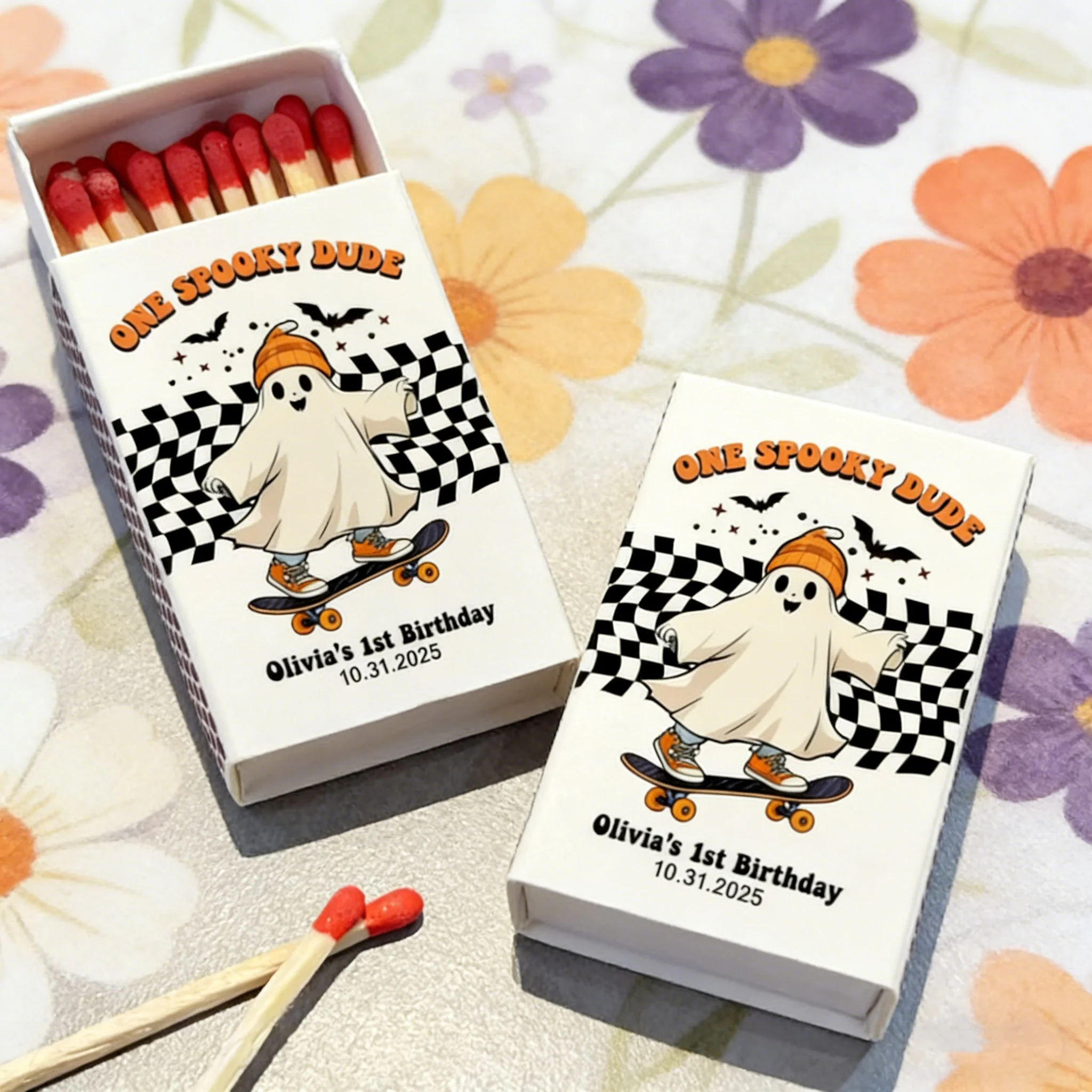 one-spooky-due-1st-birthday-matchboxes-custom-halloween-party-favors-spooky-baby-shower-unique-party-decor