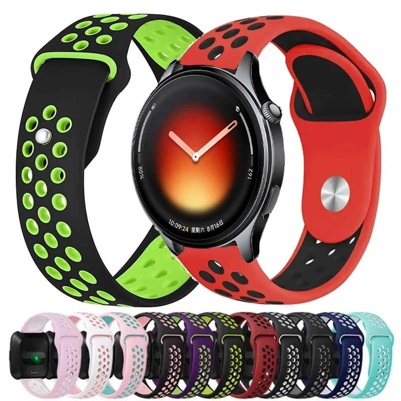 Silikonarmband für Xiaomi Watch 5 Sportband 22 mm 18 mm Handgelenkband für Xiaomi Watch S4 41 mm/2Pro/Mi Color 2/S4 S3 S2 S1 Active