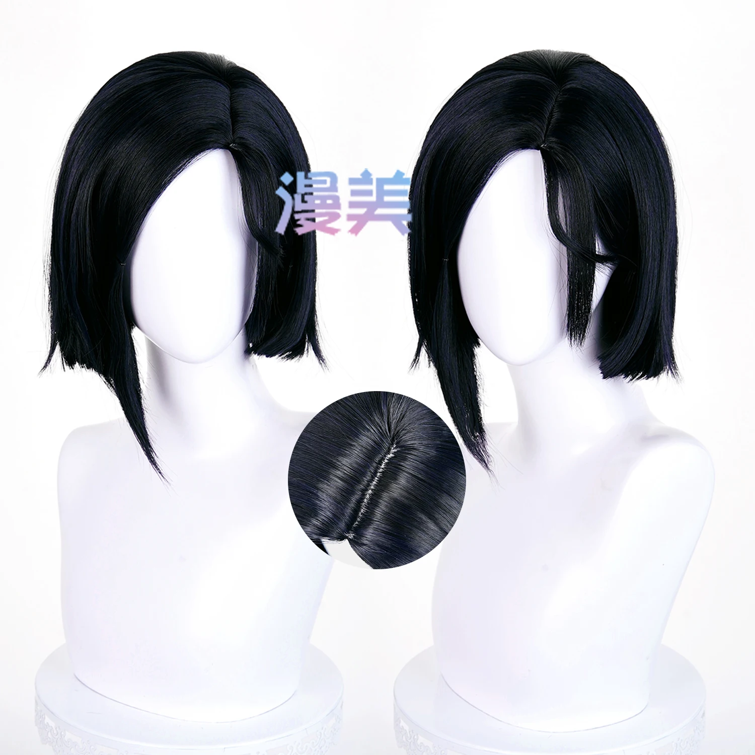 게임 발로란트 바이퍼 코스프레 가발 검은색 짧은 머리 사비네 칼라스 바이퍼 역할극 할로윈 카니발 파티 성인 여성 남성용