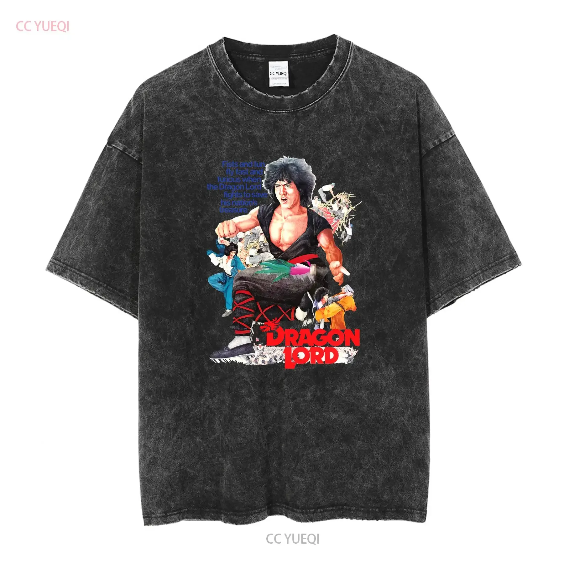 Dragon Lord Jackie Chan T shirt Natural Vintage Cotton Movie Poster Beige All Sizes S M L XL 2X 3X 4X 5X vintage Washed graphic