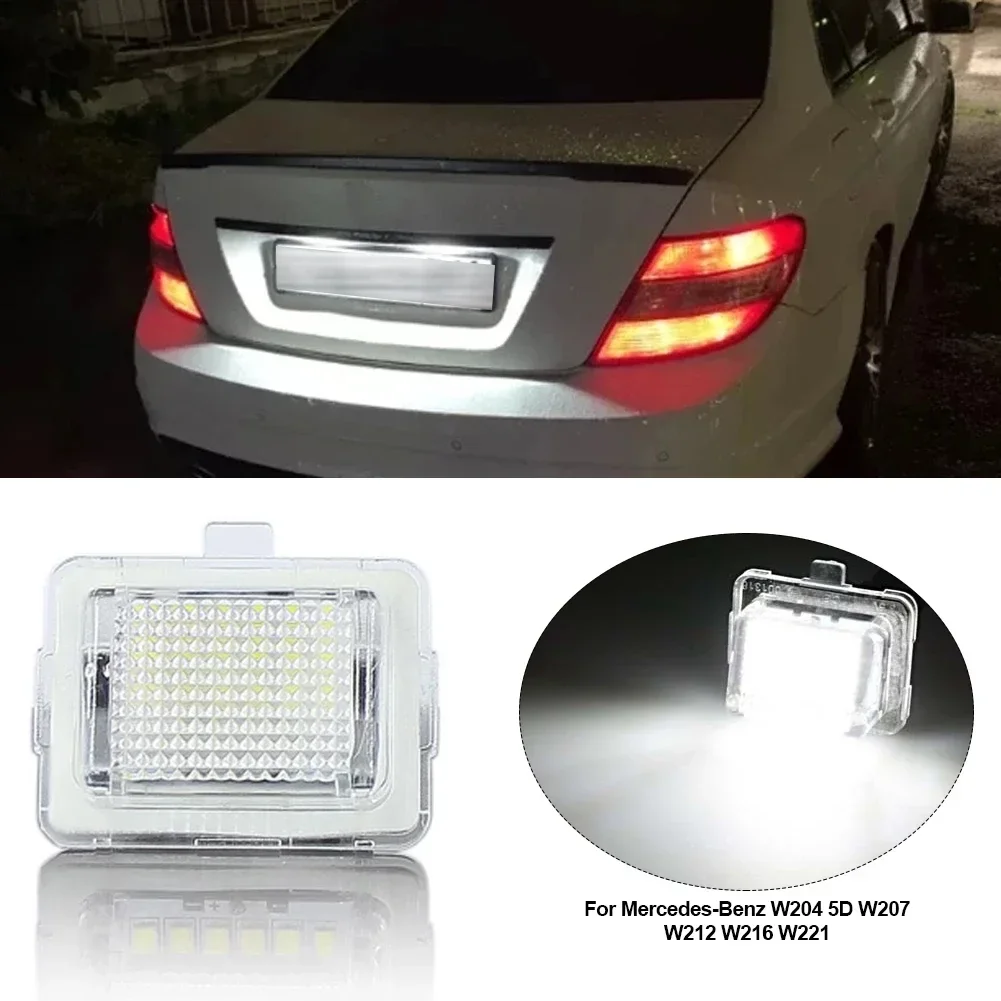 1PCS/2PCS 12V White No Error Canbus LED Number License Plate Light For Mercedes-Benz W204 W204 5D W212 W216 W221