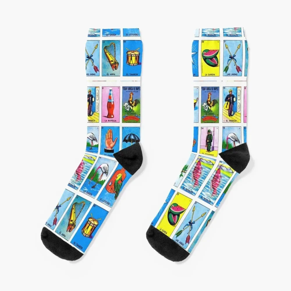 Lottery / Mexican Bingo Socks Toe sports new in's Run hip hop Socks Girl Men's