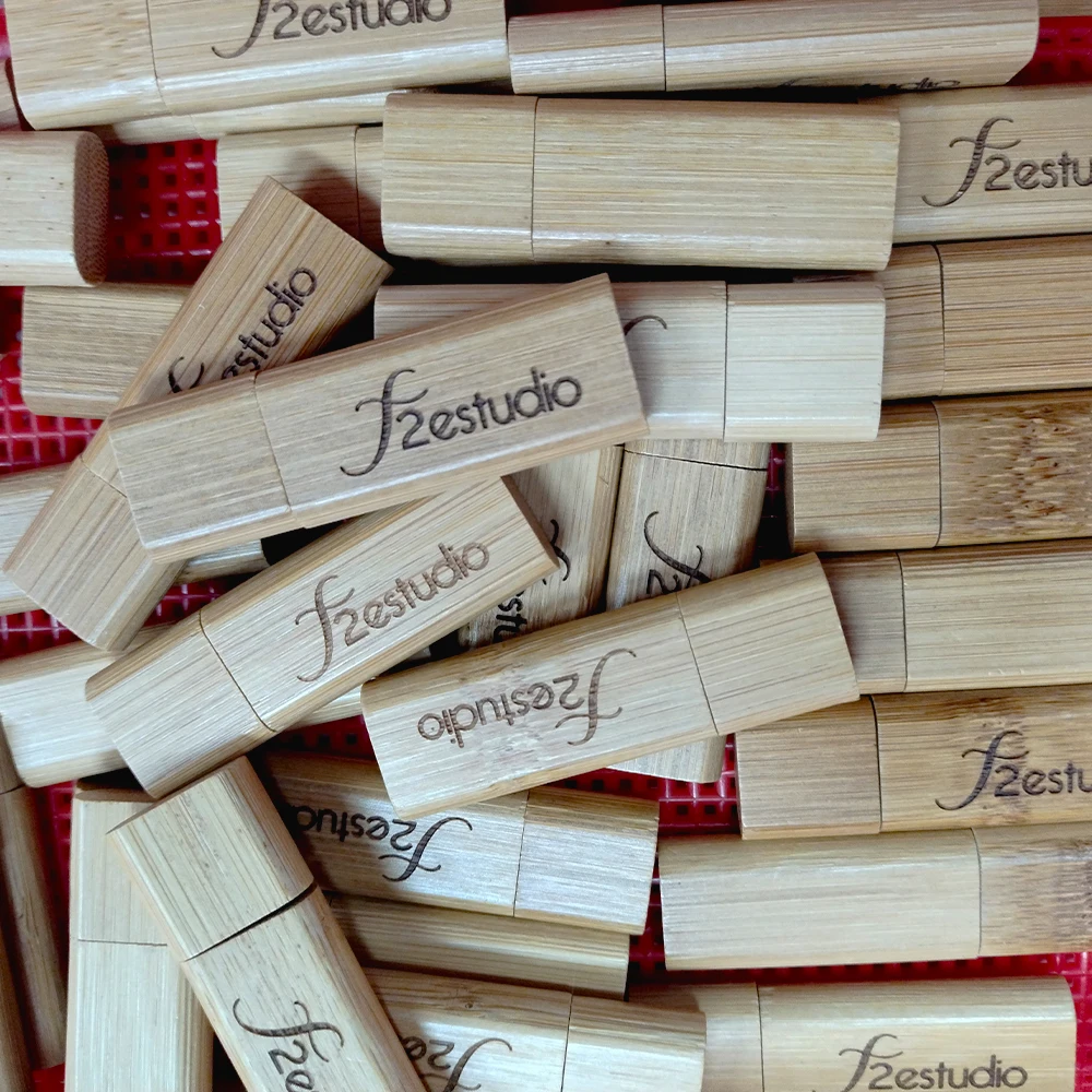 50pcs/lot Bamboo Wooden USB 2.0 Flash Drive Pendrive 4GB 8GB 16GB 32GB 64GB USB Creative Thumb Drive photography business Gift