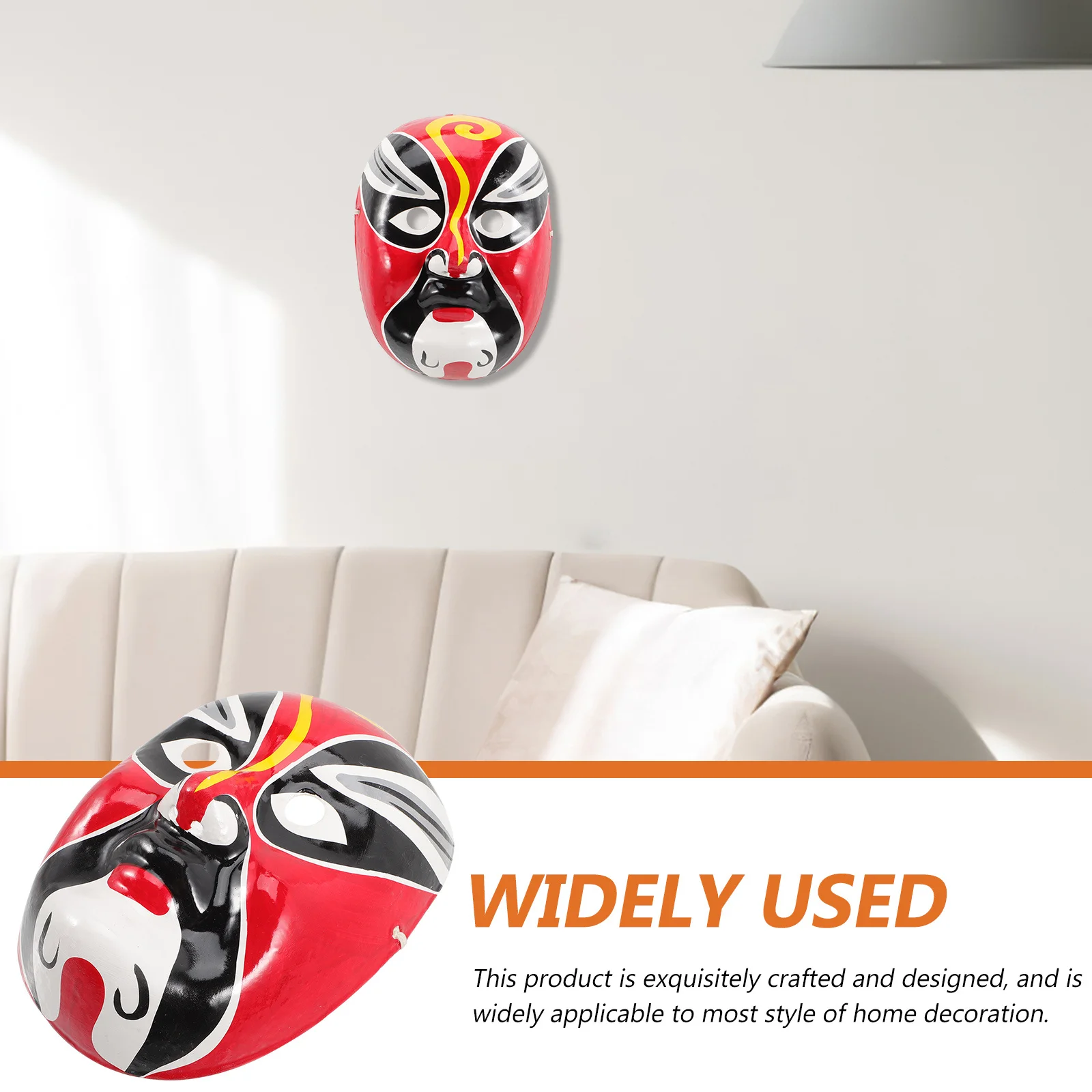 

Handmade Chinese Opera Wall Decoration Halloween Party Accessory Gypsum Home Decor Peking Portable Wear-Resistant Decorative