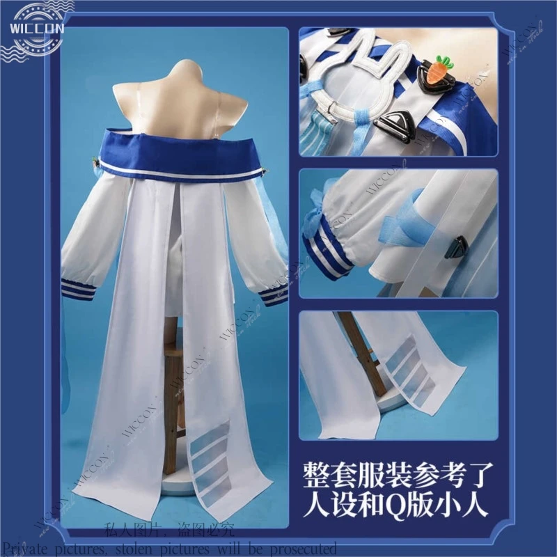 USS Laffey II Anime Game Azur Cos Lane DD-724 Cosplay Costume Wig Destroyer Bunny Girl Role Play Comic-Con Festivals Character