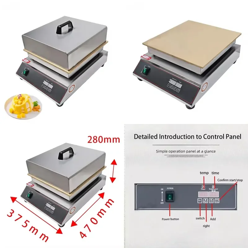 Commercial Electric Pancake Machine Non Stick Copper Plate Japanese Souffle Maker for Home and Business Use