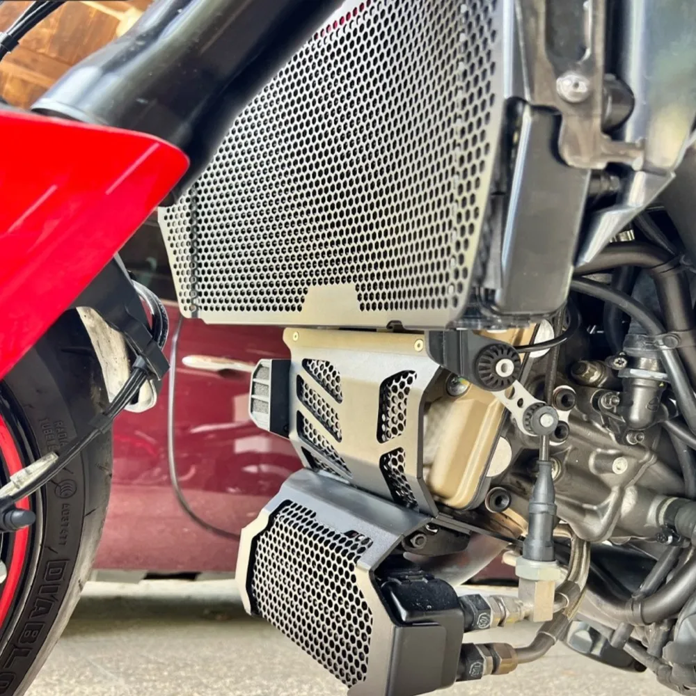 المبرد الحرس ل Ducati Hypermotard 950 SP RVE 2019 2020 2021 2022 2023 2024 دراجة نارية النفط برودة الحرس محرك الحرس