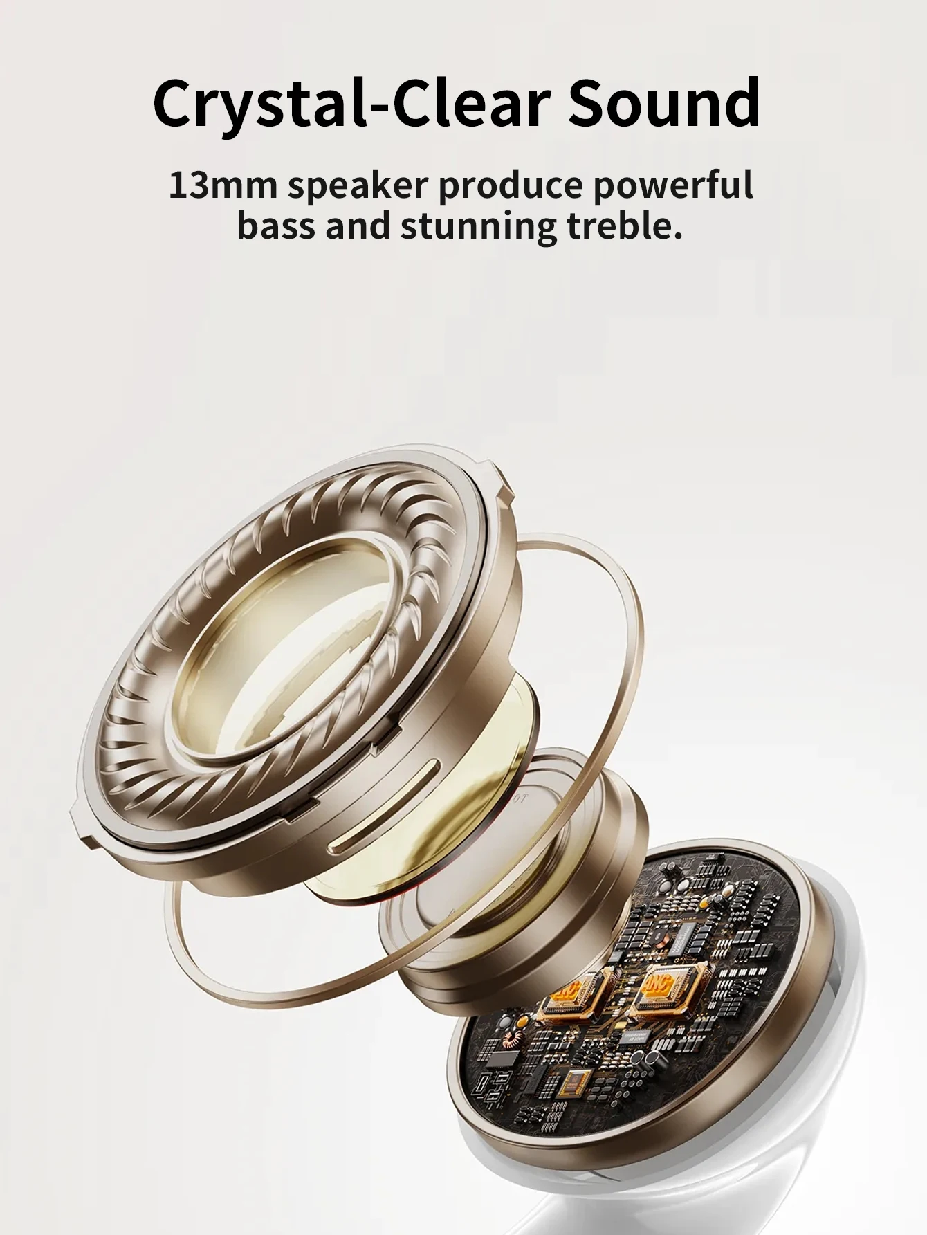 S15 - سماعات رأس لاسلكية داخل الأذن، سماعات رأس لاسلكية، تقليل ضوضاء ستيريو، إصدار بلوتوث 5.30، موسيقى عالية الوضوح #6