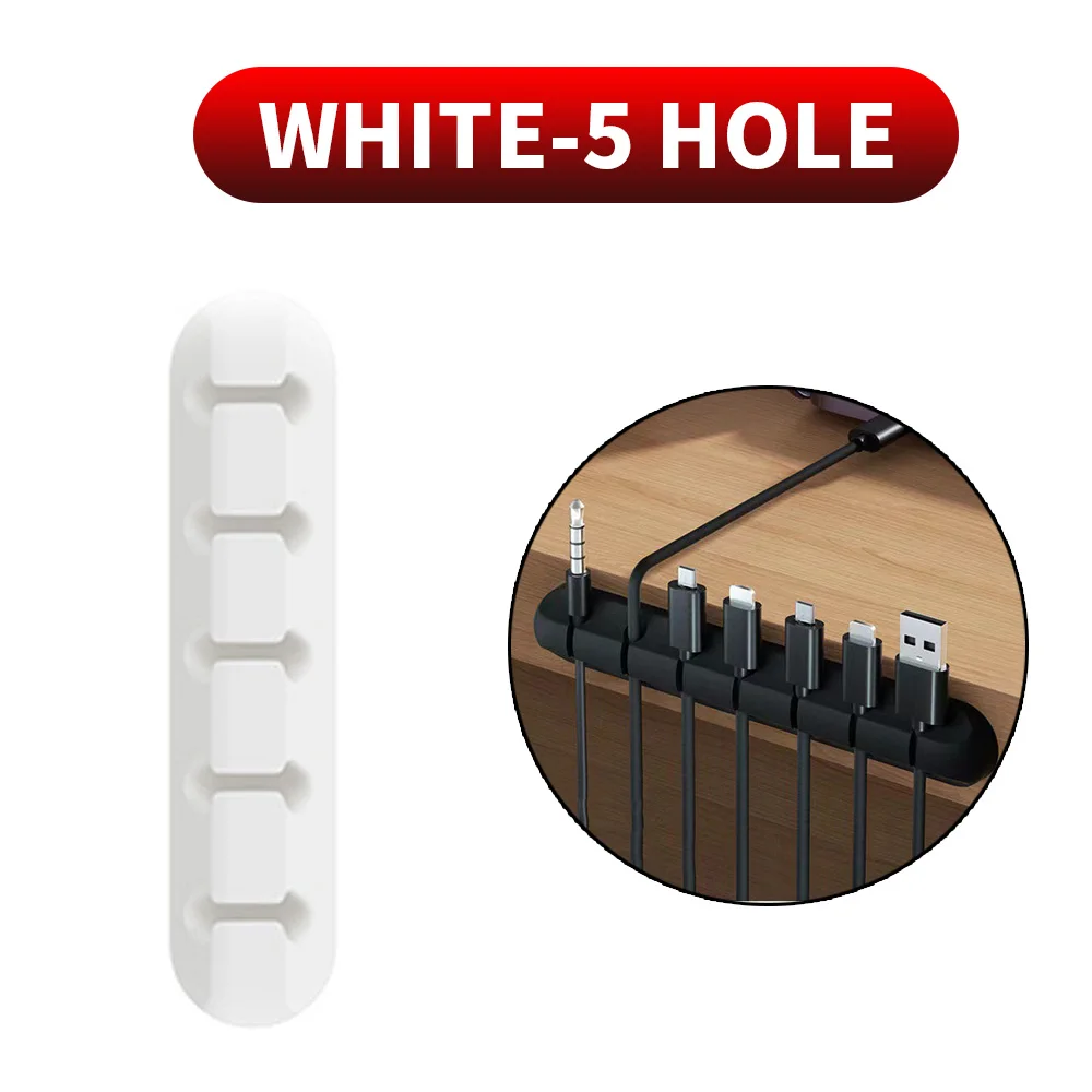 Zelfklevende kabelhouder Clips Snoerbeheer Draadorganizer voor desktop USB-oplaadkabel Nachtkastje Netsnoer Muiskabel