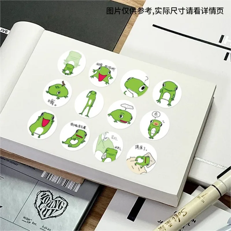 500 قطعة من ملصقات تزيين جرافيتي إبداعية على شكل ضفدع لطيف على شكل شخصية كرتونية