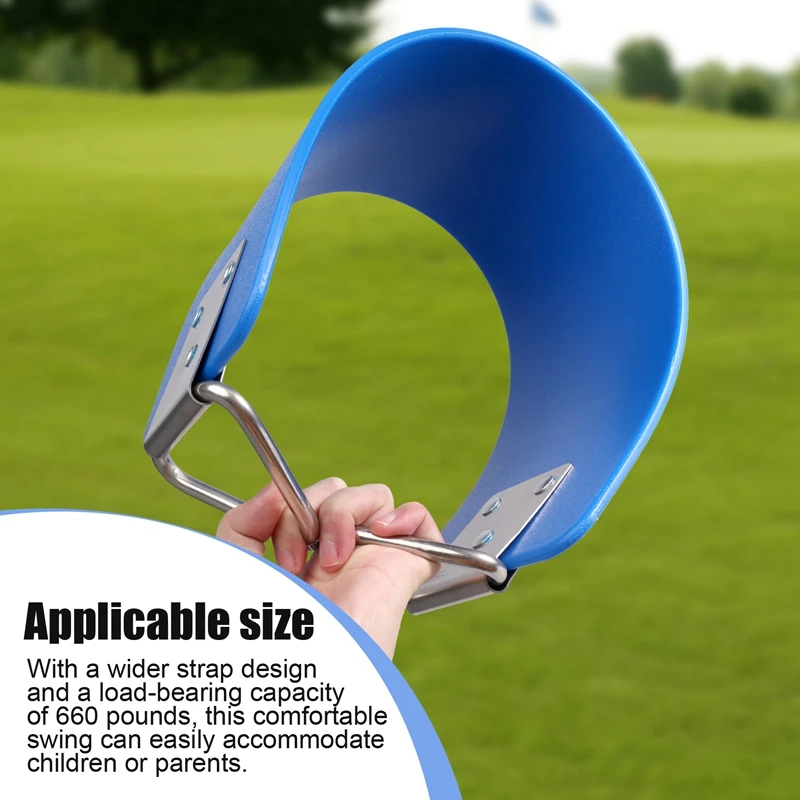 Outdoor Children's Swing Seat EVA Heavy Duty Swing Accessories With Metal Triple-Cornered Ring 300Kg /660 Lb Weight Limit Outdoo