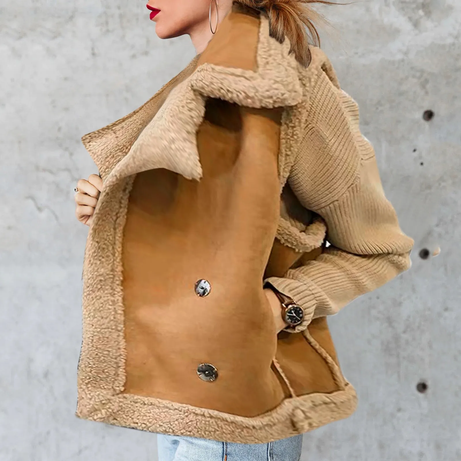 Women Fur Suede Vest Jacket Autumn Casual Button Cardigan Sleeveless Vests Female Winter Warm Outdoor Waistcoat жилетка женская