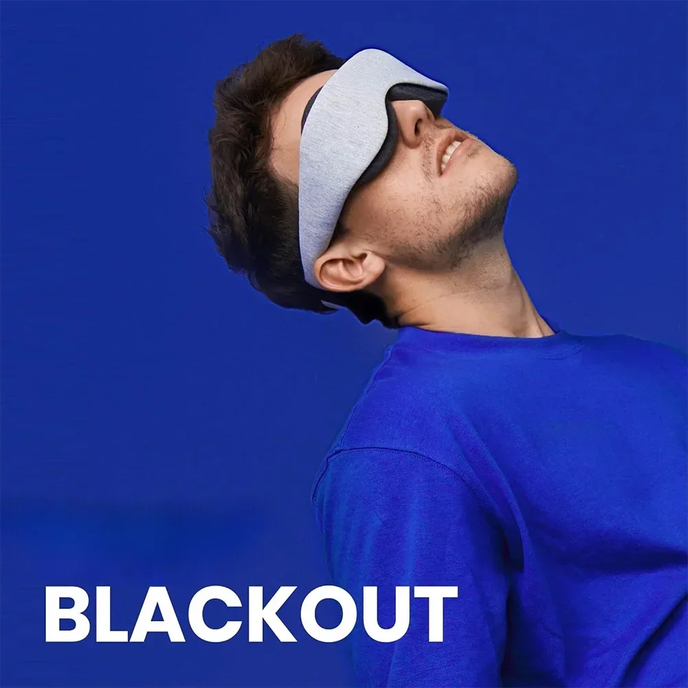 สีดํา 3D Sleep Mask หน่วยความจําโฟม Eye Shade Breathable EYE PATCH Travel Smooth Sleep Masker ผ่อนคลาย Sleeping Aid ผู้หญิงผู้ชาย