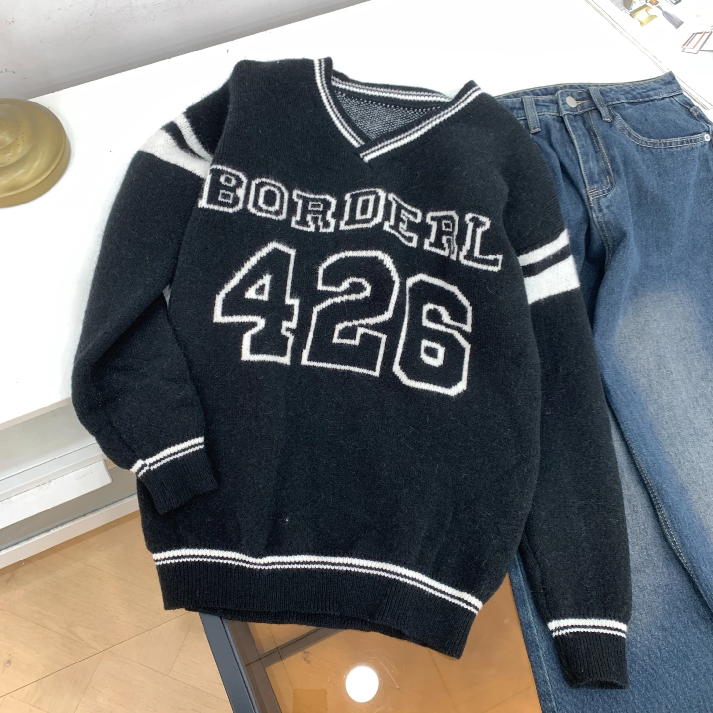 

Women's Casual Straight V-Ne Sweater Warm Winter Faion Sweet Sle Long Sve Knitwear Autumn New Arrival K2