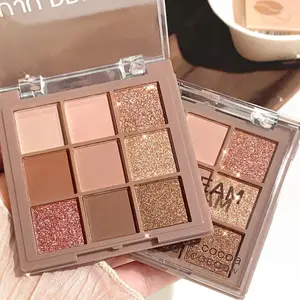 9 İla 18 renk ve efektli kadife benzeri mat ve ışıltılı gölgesinde lüks palet, dayanıklı, su geçirmez, tonlarca taze meyve, kırmızı, kahverengi ve ten rengidir Paletteki 6 büyük satış, kitap-no. 6