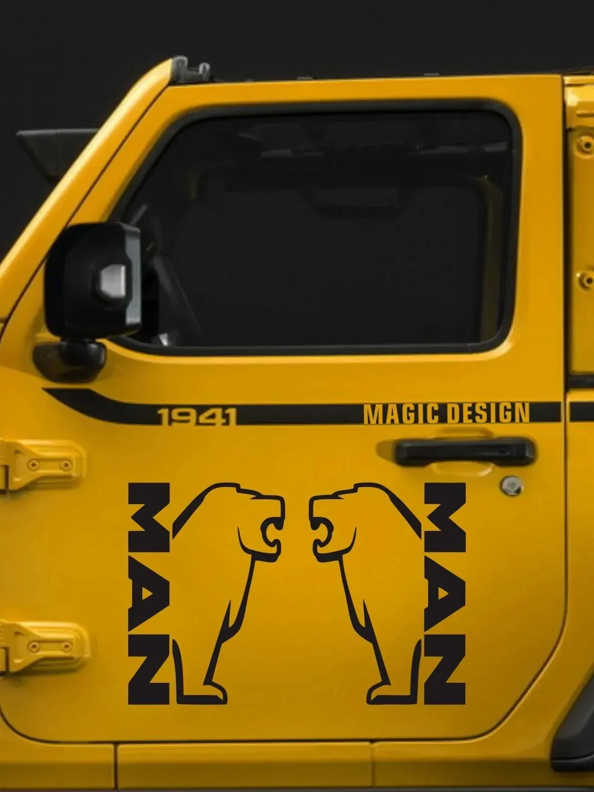 Waterproof Lion Shaped Sticker, Self-adhesive Vinyl Sticker, Suitable for External Decoration of MAN Trucks and Other Vehicles view 2