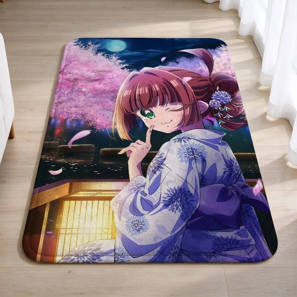 The 100Girlfriend Who Love YOU S3 Home Decor Short Plush Floor Mat, Non-Slip & Easy to Clean for Multi Doorways