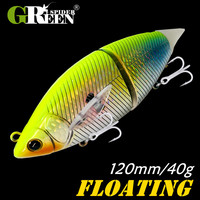GREENSPIDER 40g 120mm New Fishing Lure Bait Floating Jointed Swimbait Artificial Jerkbait Crankbait Hard Ascesorios Pesca