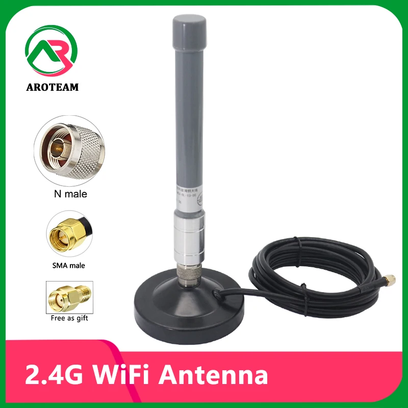 2.4G WiFi External Omni WiFi Helium Hotspot Miner Amplifier Antenna High Gain 8dbi FRP 15CM Fiberglass Aerial Magnetic Base