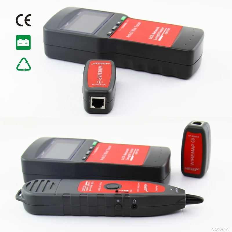 NOYAFA Factory NF-8200 cable tester RJ45 CAT5 CAT6 Wire tracker Locator LCD Screen Measure Cable Length