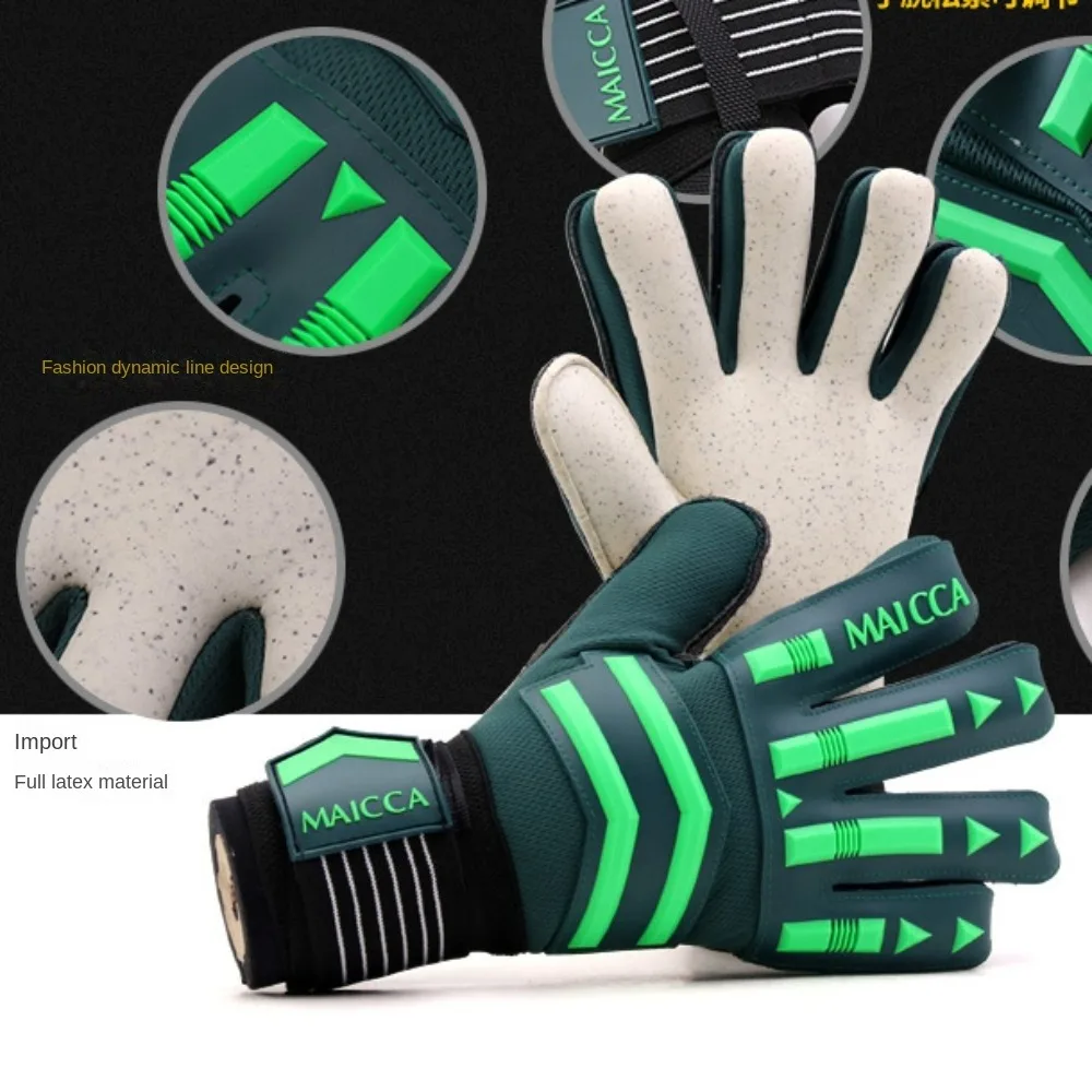 Anti-Slip Goalie Gloves Cushioning Wear Resistant Latex Gloves Major Soft Soccer Goalkeeper Gloves Play Football