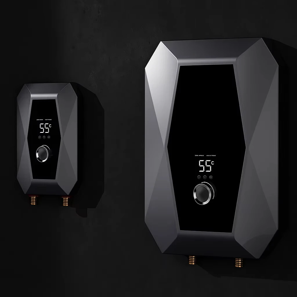 

Электрический водонагреватель высокой мощности 5500 Вт, безрезервуарный мгновенный душевой нагреватель с обнаружением потока для ванной комнаты отеля