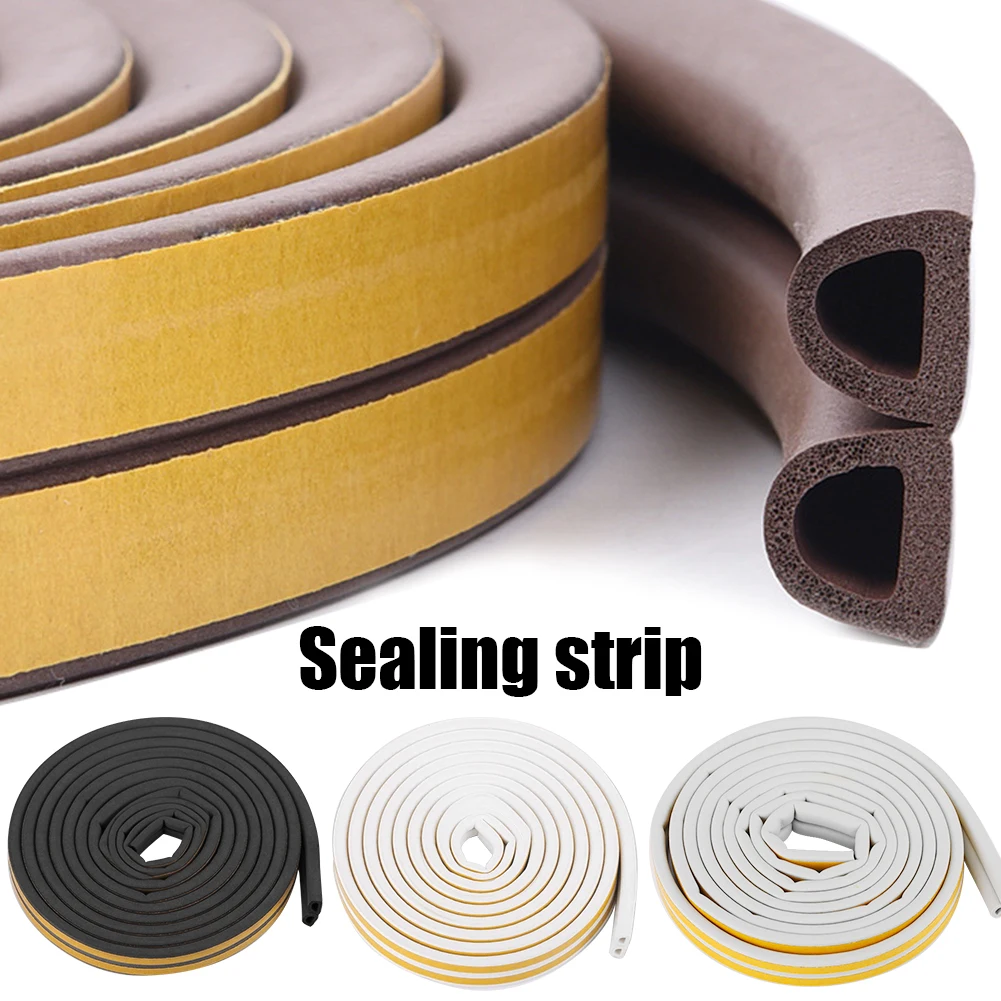 5 Meters I E D Type Self-adhesive Door And Window Sealing Strip Glass Window Anti-collision Rubber Strip Foam Sound Insulation