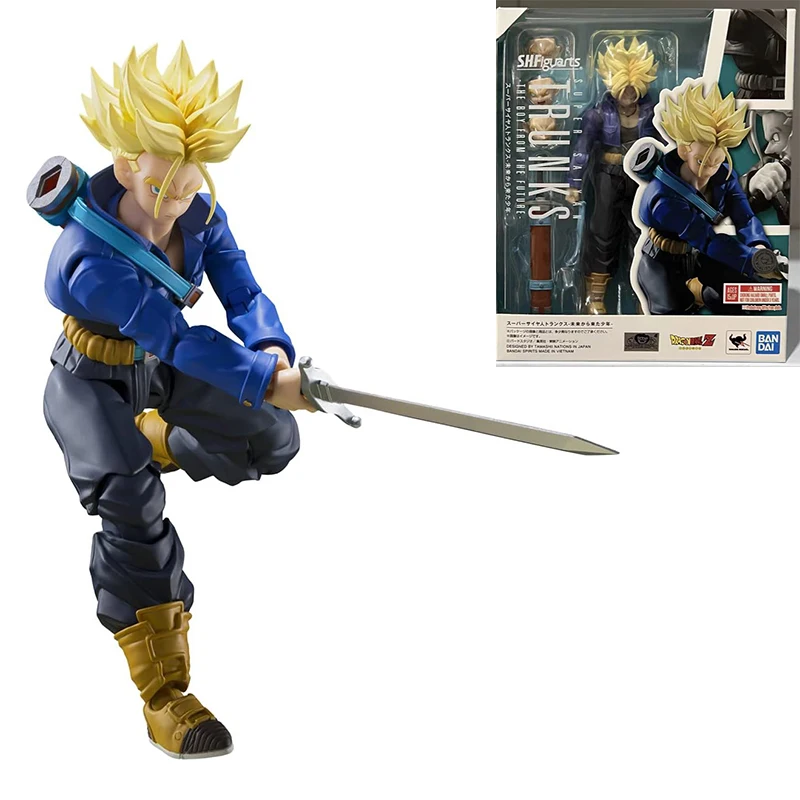 

Bandai Dragon Ball S.H. Figuarts Dragon Ball Z Super Saiyan Trunks Teenagers From The Future Birthday Gift Movable Model Figure