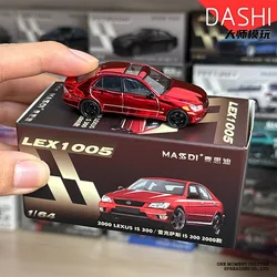 Diecast 1/64 Scale Lexus IS300 Sedan 2000 Simulation Alloy Car Model Static Display Collectible Gift Toy Souvenir Decration