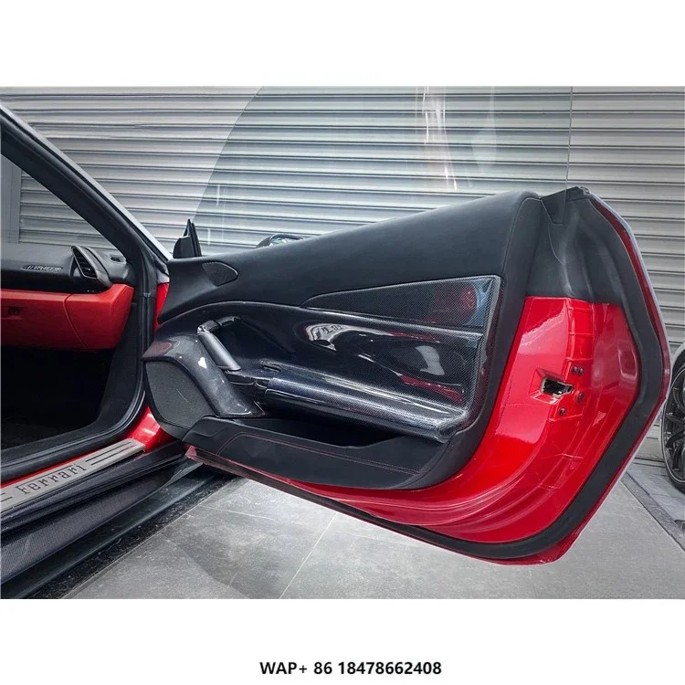 DarwinPRO Oem Style Carbon Fiber Door Panel Interior for F488 488 GTB SPYDER LHD
