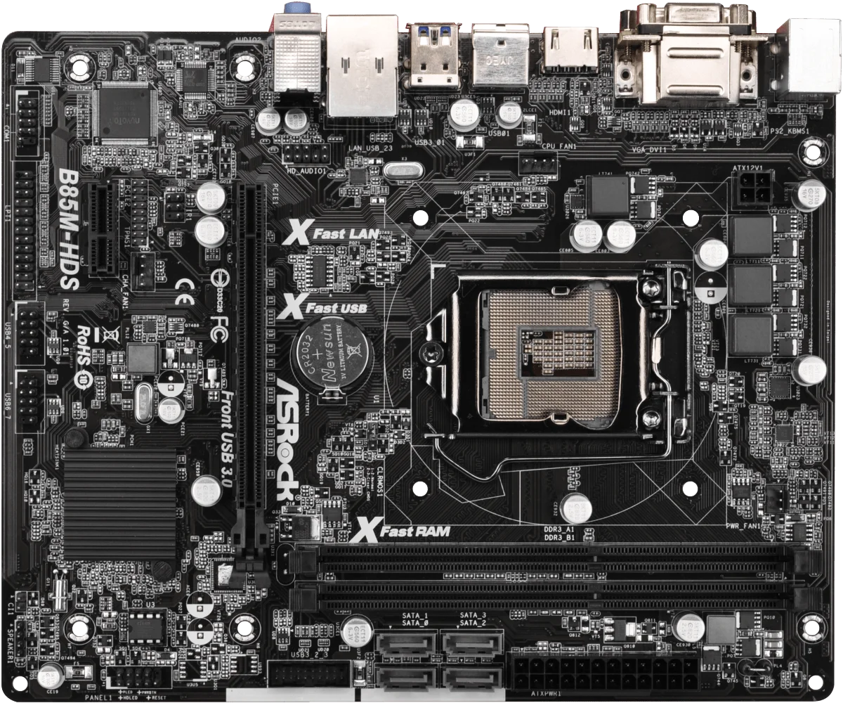 ASRock B85M-HDS Moederbord Intel B85 LGA 1150 16GB ondersteuning Corei7-4790 4770 4590 4430 4130 2×DDR3 16GB PCI-E 3.0 Micro ATX