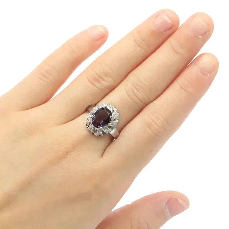 925 الصلبة فضة خواتم مخصصة يتوهم جمشت الزبرجد الزبرجد الأحمر روبي الدم الياقوت تشيكوسلوفاكيا مجوهرات للمرأة العديد من S #6