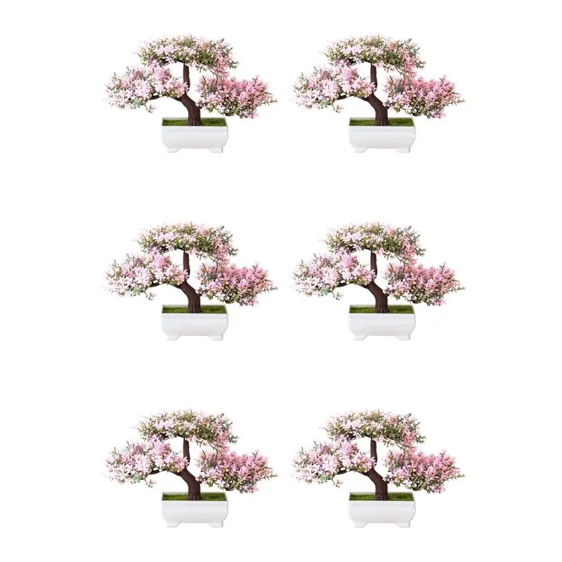 

【LAST CHANCE】6X искусственные растения бонсай маленький горшок на дереве искусственные растения цветы в горшках искусственный бонсай для домашнего комнаты стол A