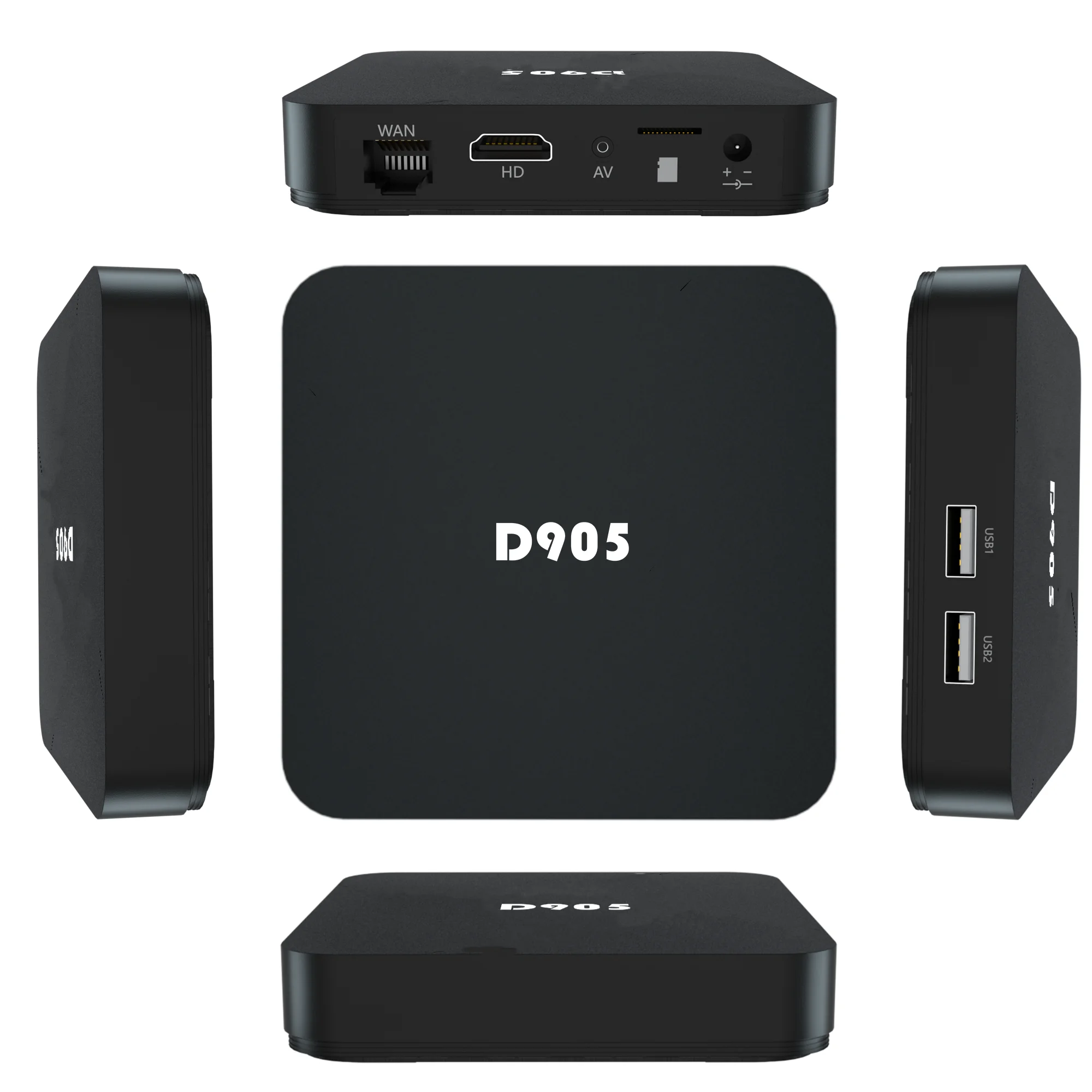 D905  4K Smart TV Box  Set Top Box YouTube Media Player Amlogic S905L  2.4G  Wifi Android 7.1  Support For EmuELEC Card Game Box